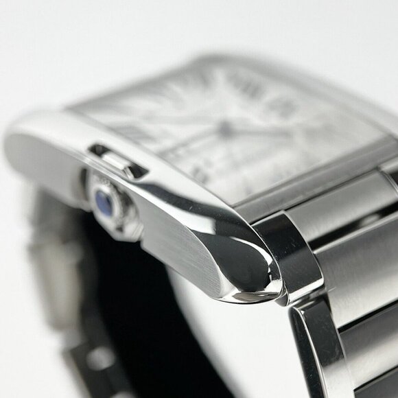 Cartier Tank Anglaise XL Stainless Steel Roman Automatic Men's Watch 3507 - Picture 6 of 9